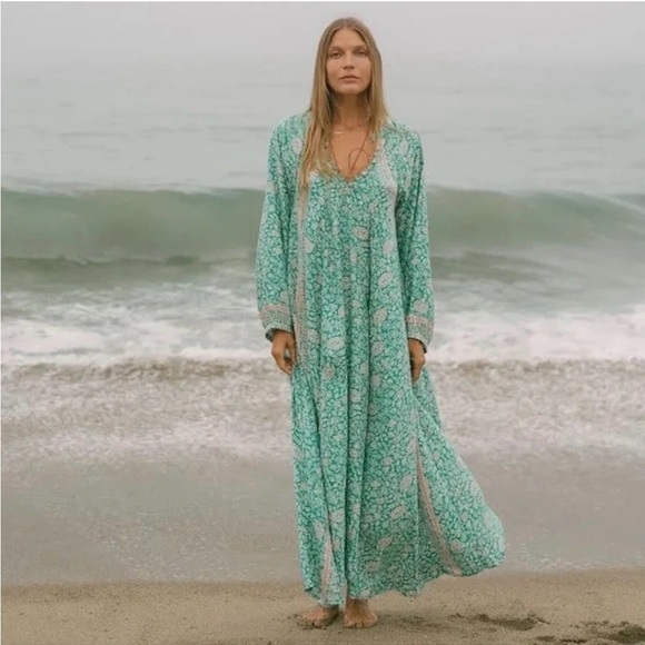 NEW NATALIE MARTIN Fiore Silk Maxi Dress - Amalfi Sea - Picture 6 of 16